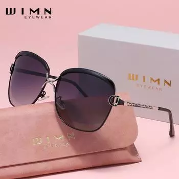 WIMN Classic Wayfarer Polarized Sunglasses with Spring Hinges for Comfortable All-Day Wear чёрный