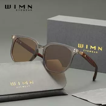 WIMN Ультралегкие поляризованные солнцезащитные очки Классика Ретро Защита UV400 коричневый