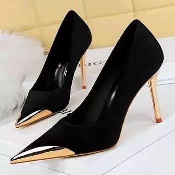 Wind banquet легкие роскошные туфли на высоком каблуке женские тонкие каблуки 2025 новые туфли на очень высоком каблуке с металлическим острым носком из замши 35