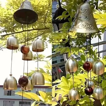 Wind Chime Ornaments, Door Hangings, Gifts, Outdoor Balcony Pendants, Metal Copper Wind Chimes, Bells, Jingle Car Pendants медный