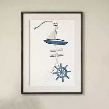 Wind Chimes Yard Garden Ocean Wind Crafts Small Fish Boat Windchimes Hanging Decorations Kids Room Decoration Wall Hanging Decor