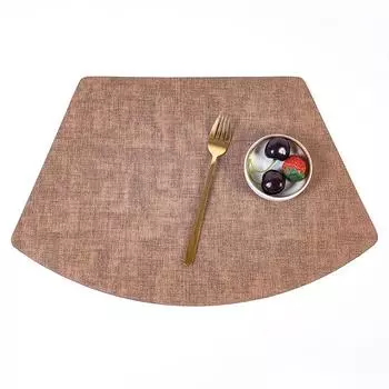 Wind Cloth Pattern Fan-shaped Waterproof, Oil-proof and Anti-scalding Pad, Restaurant Kitchen Daily Pot Pad, Coaster, Thermal Insulation Pad коричневый