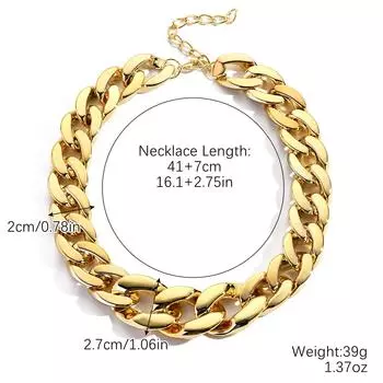 Wind Exaggerated Women S Necklace Hip-Hop Personality Acrylic High-End Necklace Exaggerated Collarbone Chain