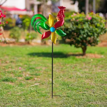 Wind for Garden Iron Windmill Ground Ornament Replacement Party Supply Lawn Outdoor