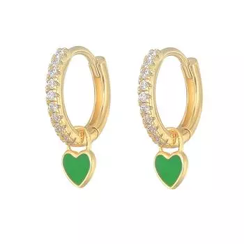 Wind Heart-Shaped Love Earrings, Ear Buckles, Dripping Oil, Cartilage Earrings, Earrings, Earrings, Holiday Gifts.