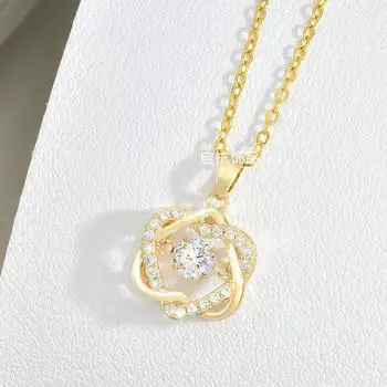 Wind Hexagram Love Necklace Female Fresh Simple Beating Heart Pendant Collarbone Chain