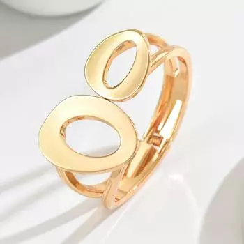 Wind lady geometric bracelet niche hollow metal smooth surface design asymmetrical bracelet open bracelet