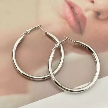 Wind~ Metal Cold Wind Ring Earrings Women S Light Luxury Fashion Unique Earrings Personality Exaggerated Earrings