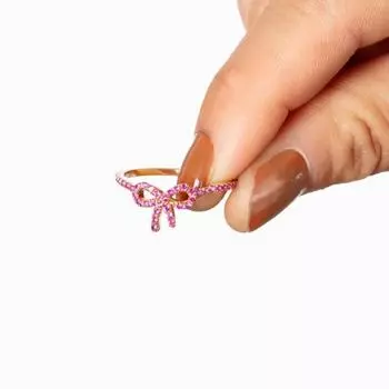 Wind new product bow ring ins index finger ring e-commerce independent station hot-selling point No. 6 розовый