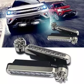 Wind Powered Car LED DayTime Running Lights Rotation Fan Lamp Automobile Day Time Headlights Creative Auto Auxiliary Lighting