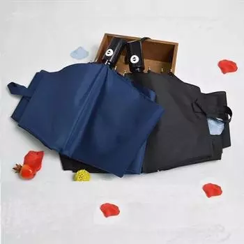 Wind Resistant Folding Automatic Umbrella Compact Auto Open & Close Car Umbrella Rain Man Canopy 8 Ribs Business Umbrella чёрный