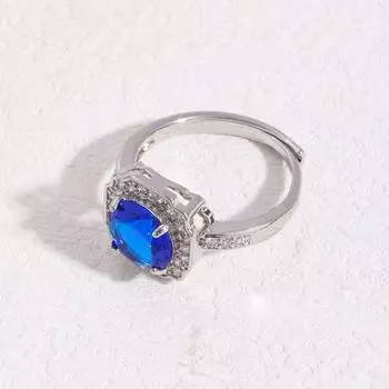 Wind Sapphire Necklace Women S Design Flower Earrings Ring Jewelry Collarbone Chain