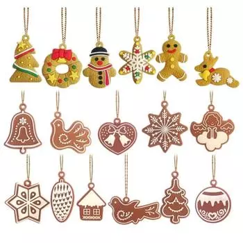 Windbell Bird Angel Snow Pendant Gingerbread Man Christmas Tree Pendant B