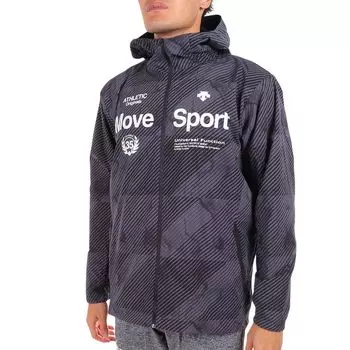 Windbreaker Descente HEATNAVI TOUGH All Over Pattern Graphic Full Zip Hoodie Training Black M [Move Sports] чёрный