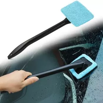 Window Cleaner Brush Kit Windshield Cleaning Cleaning Cleaning Tools Microfiber Towel Car Detail Interior with Long Handles