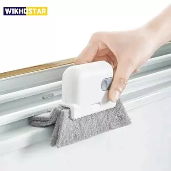 Щетка для чистки окон, канавка для подоконника, тупиковая щетка для шкафа, съемная щетка для дома, многофункциональные инструменты для чистки жёлтый