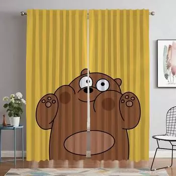 Window Curtain for Room 2 Panel Cute Bare Elegant Room Curtains Partition Home Interior Curtains Shades Halloween Decoration W50xH70cmx2pcs-CL