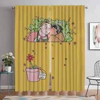 Оконная штора для комнаты 2 панели Heartstopper перегородка элегантные шторы для комнаты абажуры тюль для спальни Хэллоуин украшение ребенок W50xH70cmx2pcs-CL