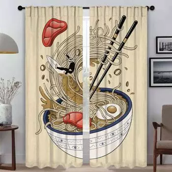 Window Curtain for Room 2 Panel Imagination Shades Kitchen Curtains 2 Pieces Partition Tulle for Bedroom Halloween Decoration W50xH70cmx2pcs-CL