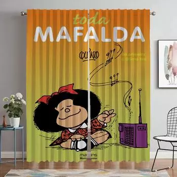 Window Curtain for Room 2 Panel Mafaldas Curtains for Bedroom Partition Home Interior Curtains Shades Living Kitchen Blackout W50xH70cmx2pcs-CL