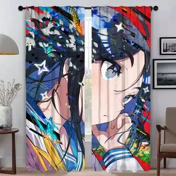 Window Curtain for Room 2 Panel Saito Sunflower Curtains Child Room Home Interior Curtains Halloween Decoration Shades Partition W50xH70cmx2pcs-CL