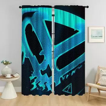 Window Curtain for Room 2 Panel Valorant Modern Living Room Curtains Home Interior Curtains Partition Tulle for Bedroom Shades W50xH70cmx2pcs-CL