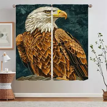Window Curtain Living Room Hawk Eye Youth Room Curtains for Doors Bedroom Curtains 2 Pieces Customs Free Shipping Products Blind W50xH70cmx2pcs-CL