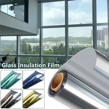 Оконная пленка односторонняя конфиденциальность самоклеящаяся наклейка на стекло домашний офис отражающая зеркальная пленка солнцезащитная анти-УФ тонировочная фольга 40x200cm