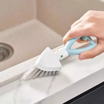 Window Gap Cleaning Brush Simple Household Bathroom Multifunction Sink Corner Triangle Cleaning Tools Folding Short Handle