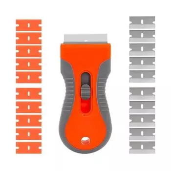 Window Glass Glue Sticker Remover Car Auto Cleaning Razor Scraper Fiber Vinyl Wrap Film Oven Tint Clean Squeegee Tool Universal
