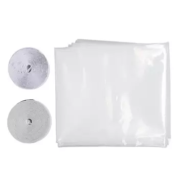 Комплект изоляционной пленки для окон для холодного тепла, более толстый многоразовый клей, режущий материал, прозрачная изоляция окон