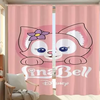 Window Kitchen Curtains for Living Room 2 Pieces Blackout Curtains Door Curtain L-lina B-bell Bedroom Decoration Partition Home W50xH70cmx2pcs-CL