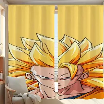 Window Kitchen Curtains for Living Room 2 Pieces Blackout Curtains Door Curtain D-dragon Ball-l Bedroom Decoration Partition W50xH70cmx2pcs-CL