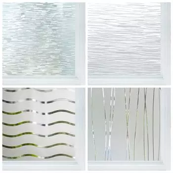 Window Privacy Film Frosted Glass Window Film Static Cling UV Blocking Removable Window Clings Opaque Window Stickers Vinyl 45x100cm