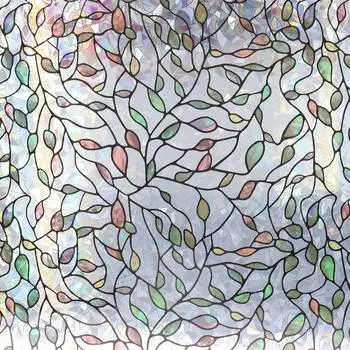 Пленка для защиты окон Витражные радужные наклейки на окна Витражные наклейки на окна Статическая наклейка на окна Неклеящаяся 30x100cm