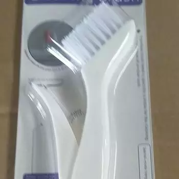 Window sill groove cleaning tool, window groove cleaning, small brush, household cleaning, gap cleaning белый