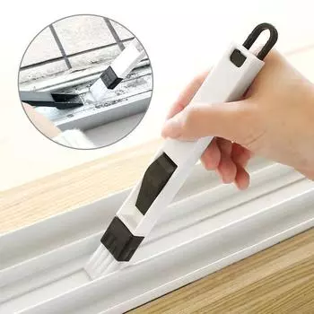 Window slot Groove cleaning brush Screen window tool Keyboard slot Small brush Glass with dustpan gap brush синий