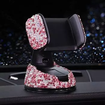Windshield Phone Holder Dashboard Mounts Crystal Phone Holder Car Phone Holder Crystal Rhinestones