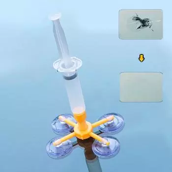 Windshield Repair Kit Quick Fix Car Cracked Glass Windscreen Repair Tool Resin Sealer DIY Auto Window Screen Quick Fix with Lamp