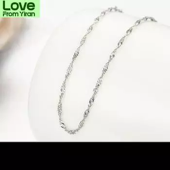 Windshow 925 стерлингового серебра витая цепочка чокер ожерелье для женщин и девочек ювелирные изделия 18 +2 колье Kolye Ketting Bijoux 45cm