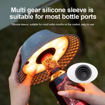 Wine Bottle Lamp LED Table Lamp 3 Modes Portable Bottle Light Rechargeable Wine Bottle Lamp Waterproof Atmosphere Camping Light хаки