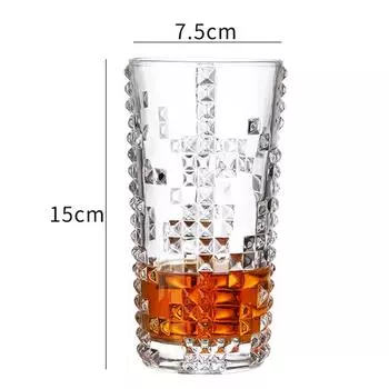 Wine Glass Drinking Simple Glasses Cup Transparent Cold Drink Large-capacity Milk Water Cups Household Creative Collins Glass