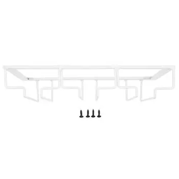 Wine Glass Rack Under Cabinet Stemware Holder Storage Hanger Metal Organizer for Bar Kitchen3 Slot