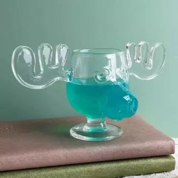 Бокал для вина Кружка с оленем Бокалы для коктейлей Чашки из прозрачного стекла с высоким содержанием боросиликата для кофе Пивная кружка Эспрессо Виски Алкоголь 200ml