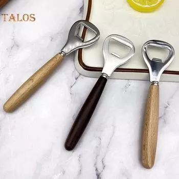 Wine Opener Anti-deformed Drink Opening Comfortable Grip Durable Home Restaurant Manual Beer Soda Bottle for Outdoor светло-коричневого