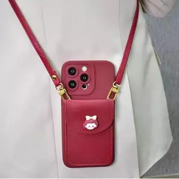 Wine Red Bubble Girl Card Pack iPhone 16 15 Чехол 13 promax силиконовый резиновый чехол apple 12 все включено 11 SLI For iPhone 15Pro Max