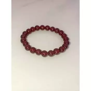 Wine Red South Red Red Agate Bracelet Pure Natural Birth Year Ethnic Style Jewelry Bracelet Fancy Gift 14mm Burgundy