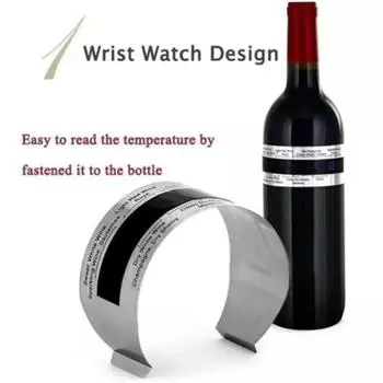 Wine Thermometer Bar Drink Tool Bottle Thermometer LCD Display Clip Sensor Champagne Beer Red Wine LCD Discoloration