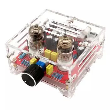 WINGONEER HiFi 6J1 Class A Biliary Preamp Amplifier Audio Board with Acrylic Chassis XH-A201 Chassis,