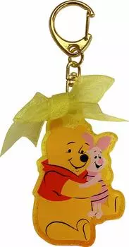 Winnie the the key chain with ribbon IKE221 Pooh/Winnie Pooh/Acrylic